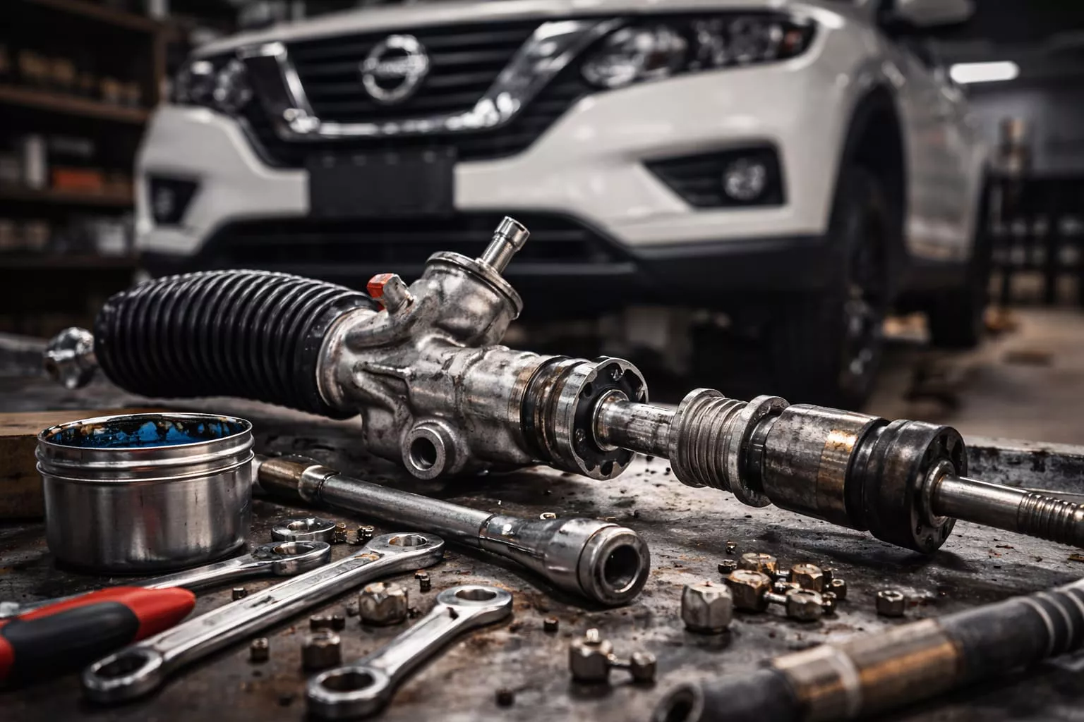 Ремонт рулевой рейки Nissan